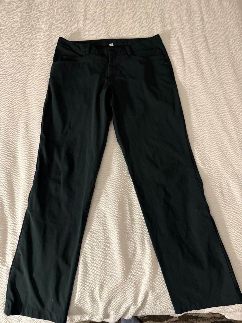 Lululemon ABC Pants Men's 36 X 32 Dark Green Canvas Office Work Excellent
